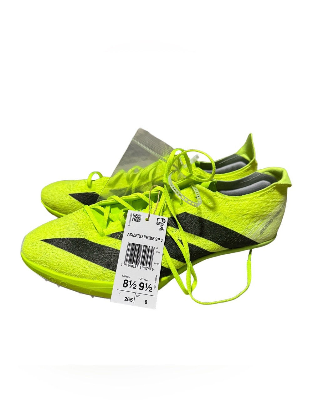 adidas Adizero Prime SP3 Strung Lucid Lemon Spike IH5800 Men 8.5 Women 9.5 NWT
